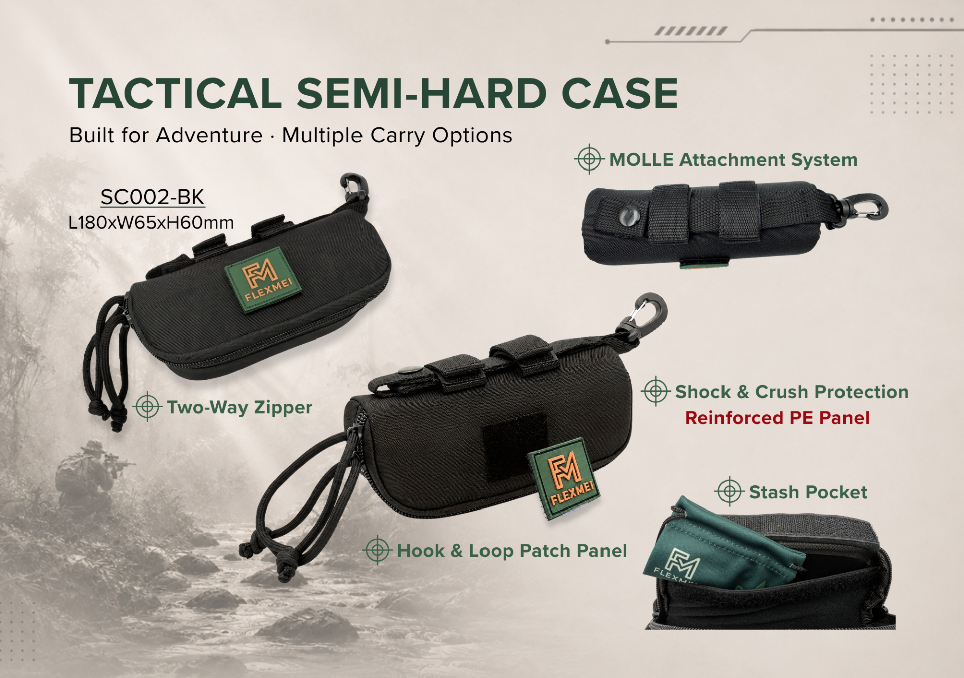 Tactical Semi-Hard Case – Black Tactical Semi-Hard Case – Black