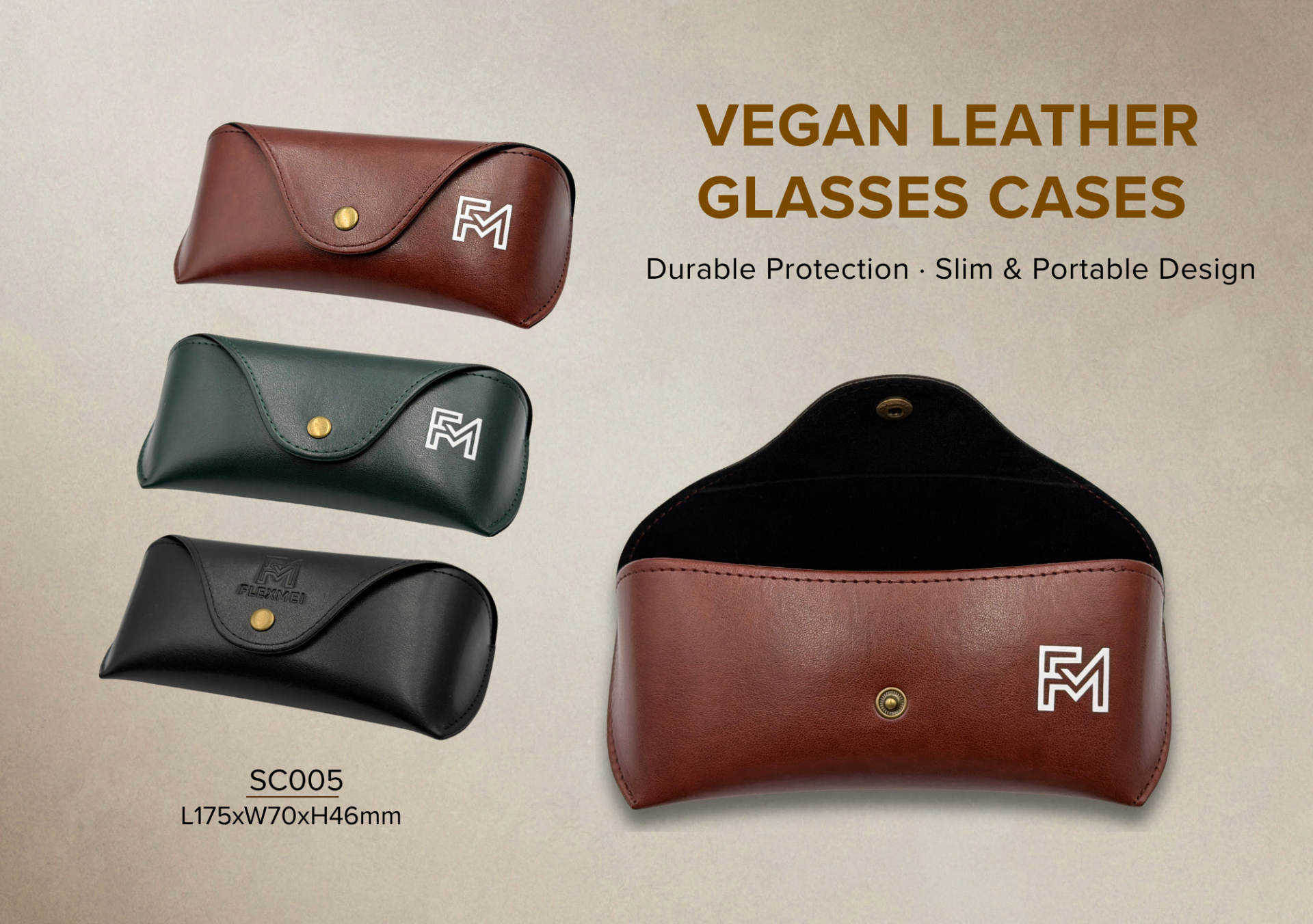 Vegan Leather Flap Eyewear Cases Vegan Leather Flap Eyewear Cases
