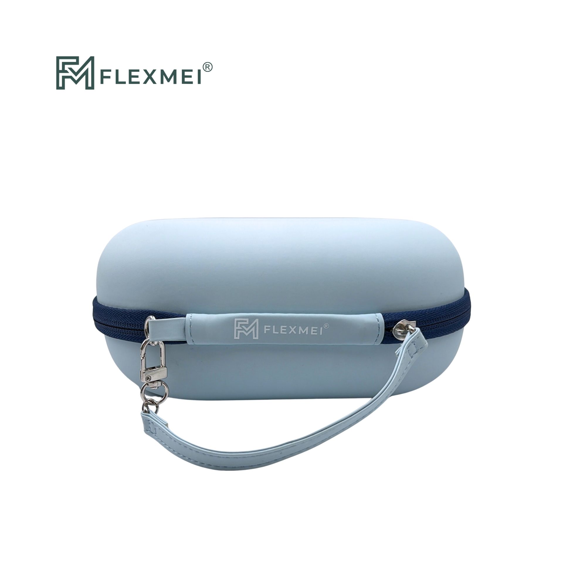 Oval Carry Case with Buckle-Secured Zipper