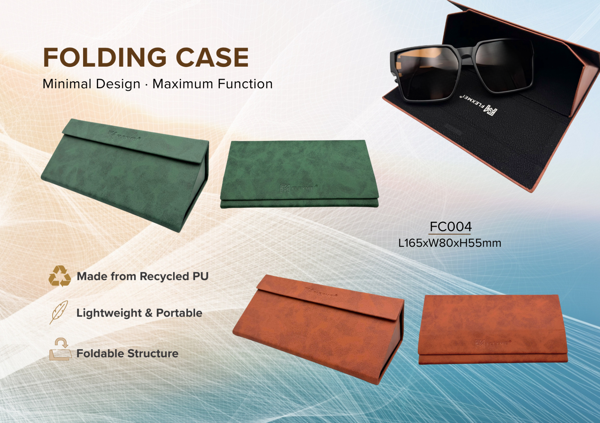 Recycled PU Folding Eyewear Cases Recycled PU Folding Eyewear Cases
