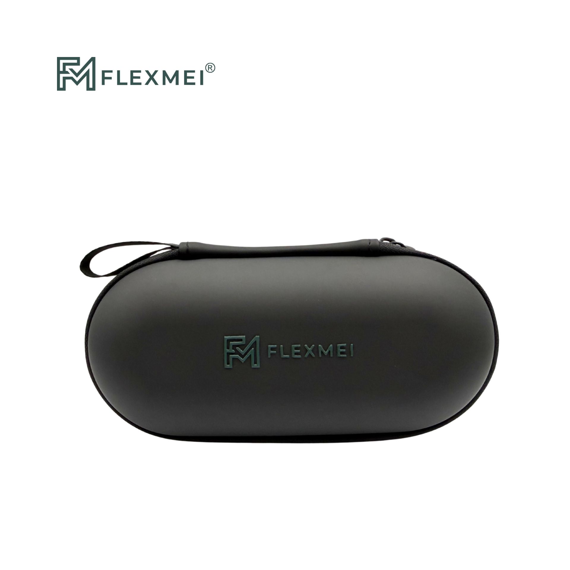 Round AI Smart Glasses EVA Protective Case with Wrist Strap