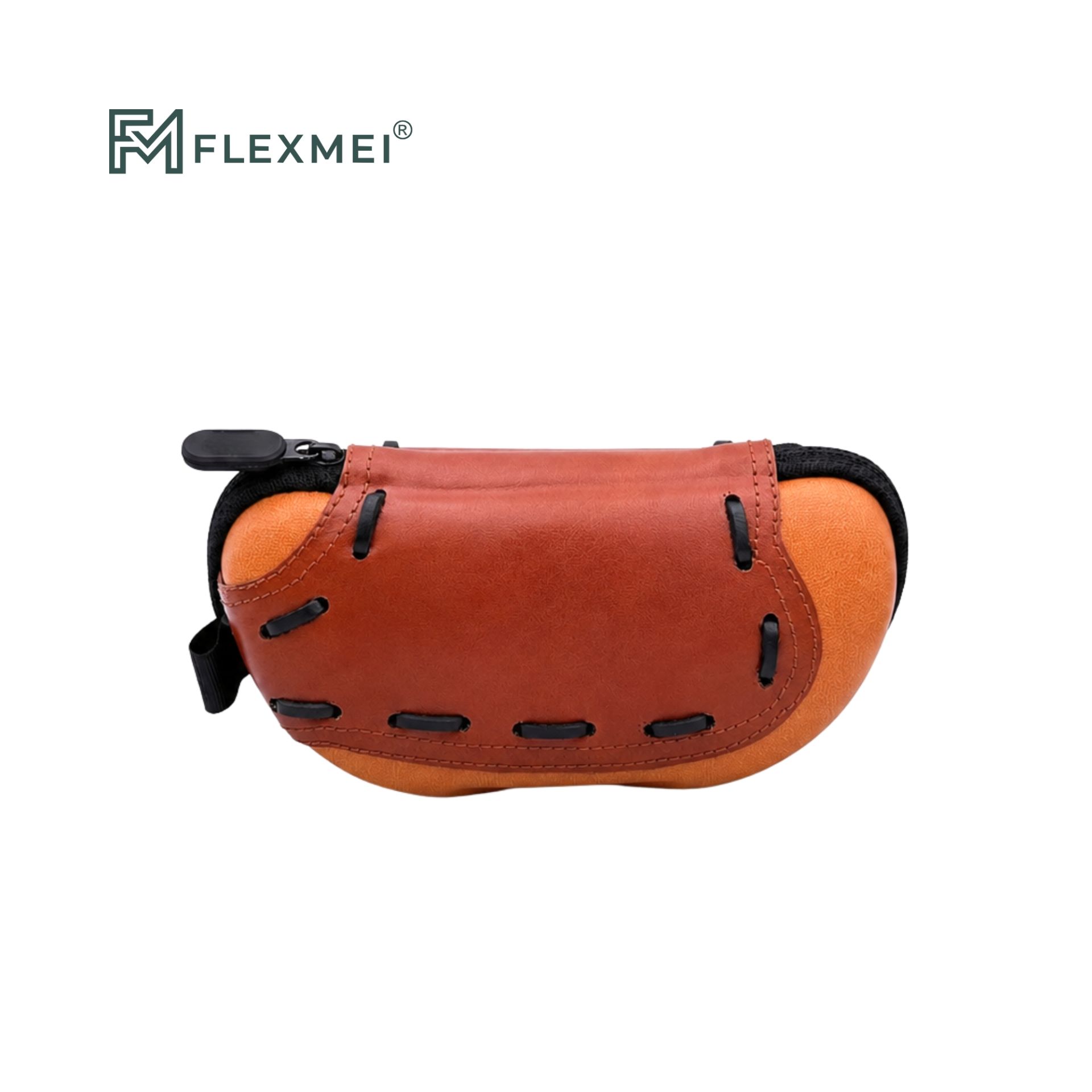 Hand-Laced Leather Eyewear Case-Brown