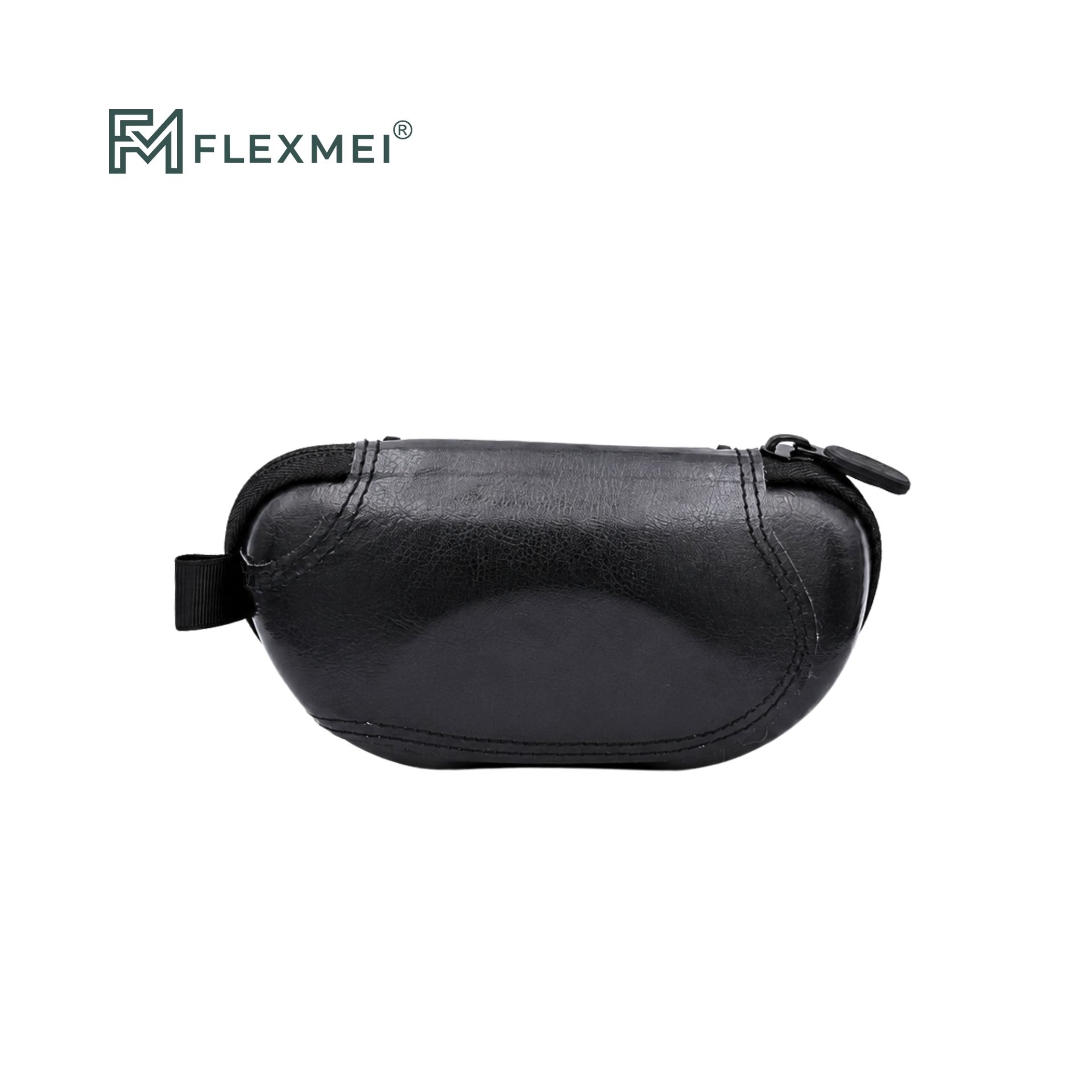 Hand-Laced Leather Eyewear Case-Black