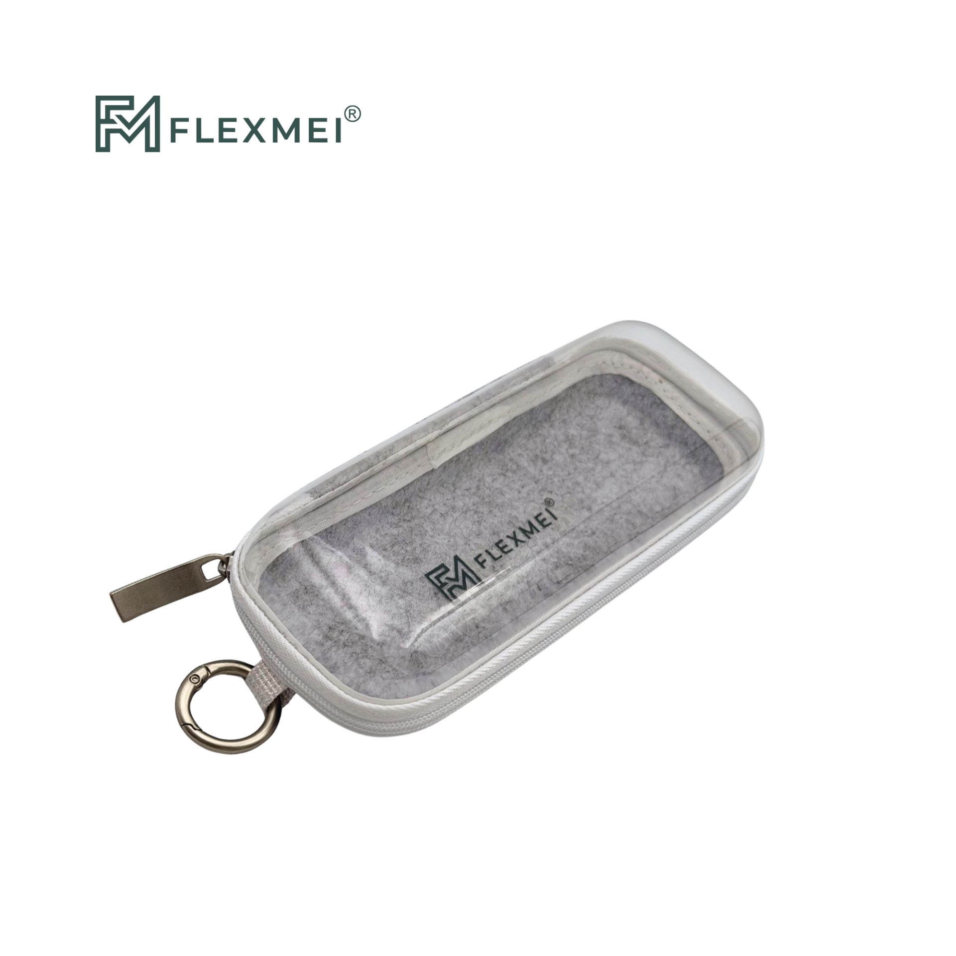 Compact Transparent PVC & Felt Carry Case