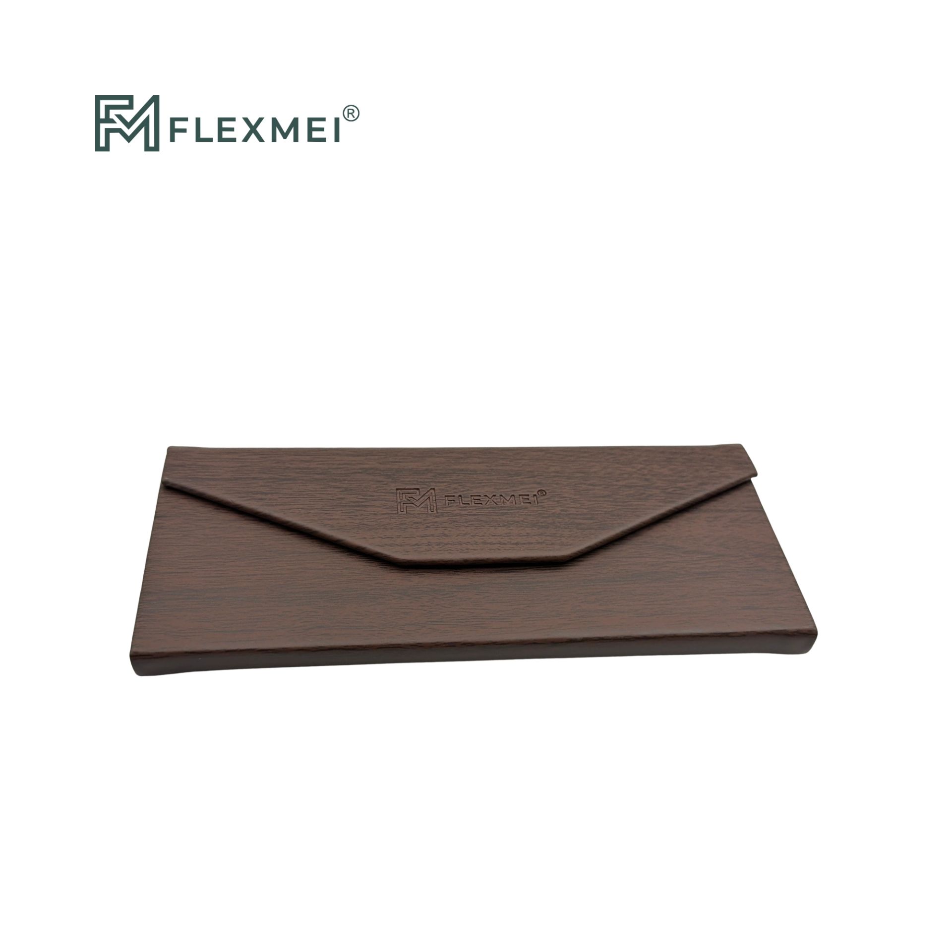 Wood-Grain Triangular Folding Eyewear Case