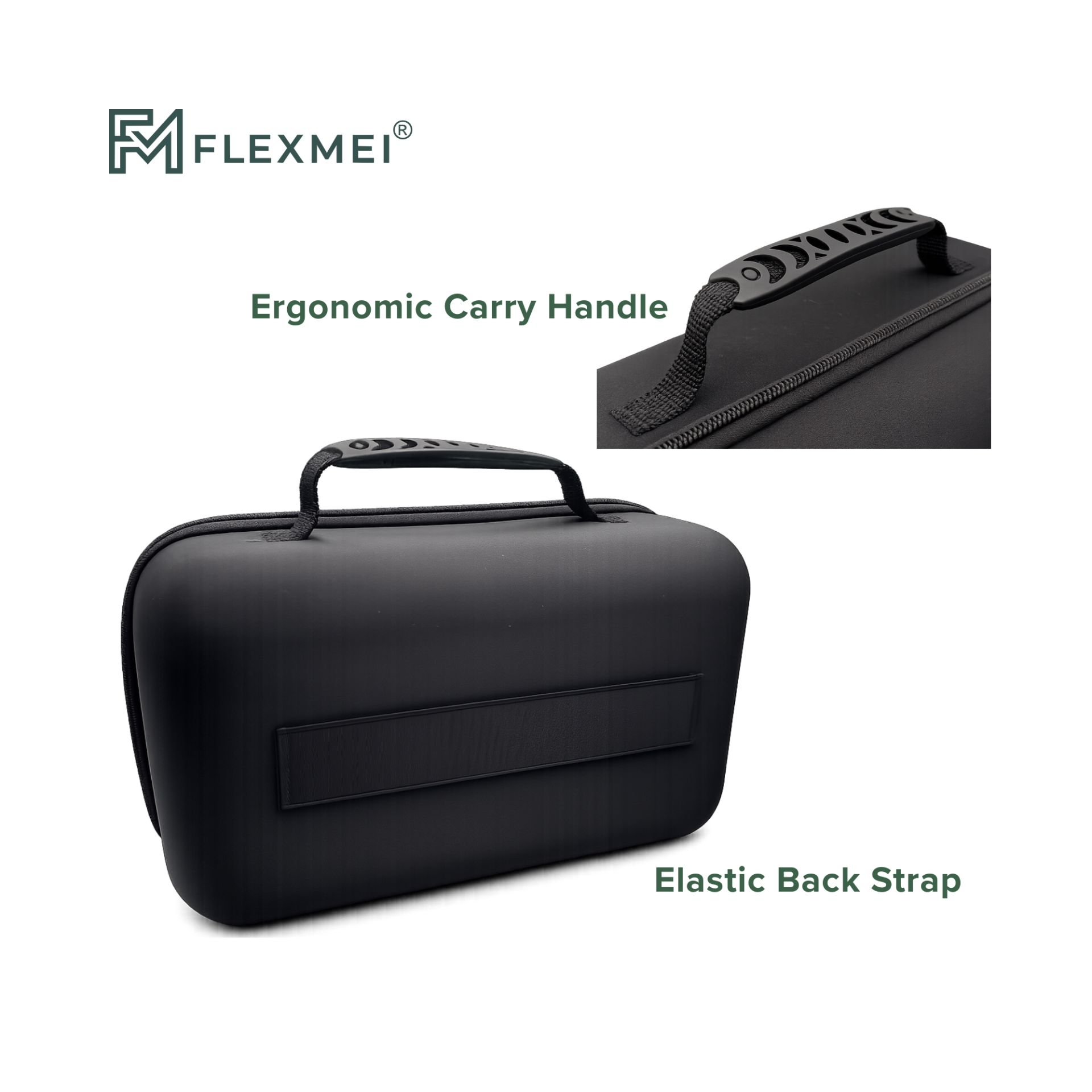 Hard-Shell Teaware Storage Case with Ergonomic Carry Handle and Elastic Back Strap