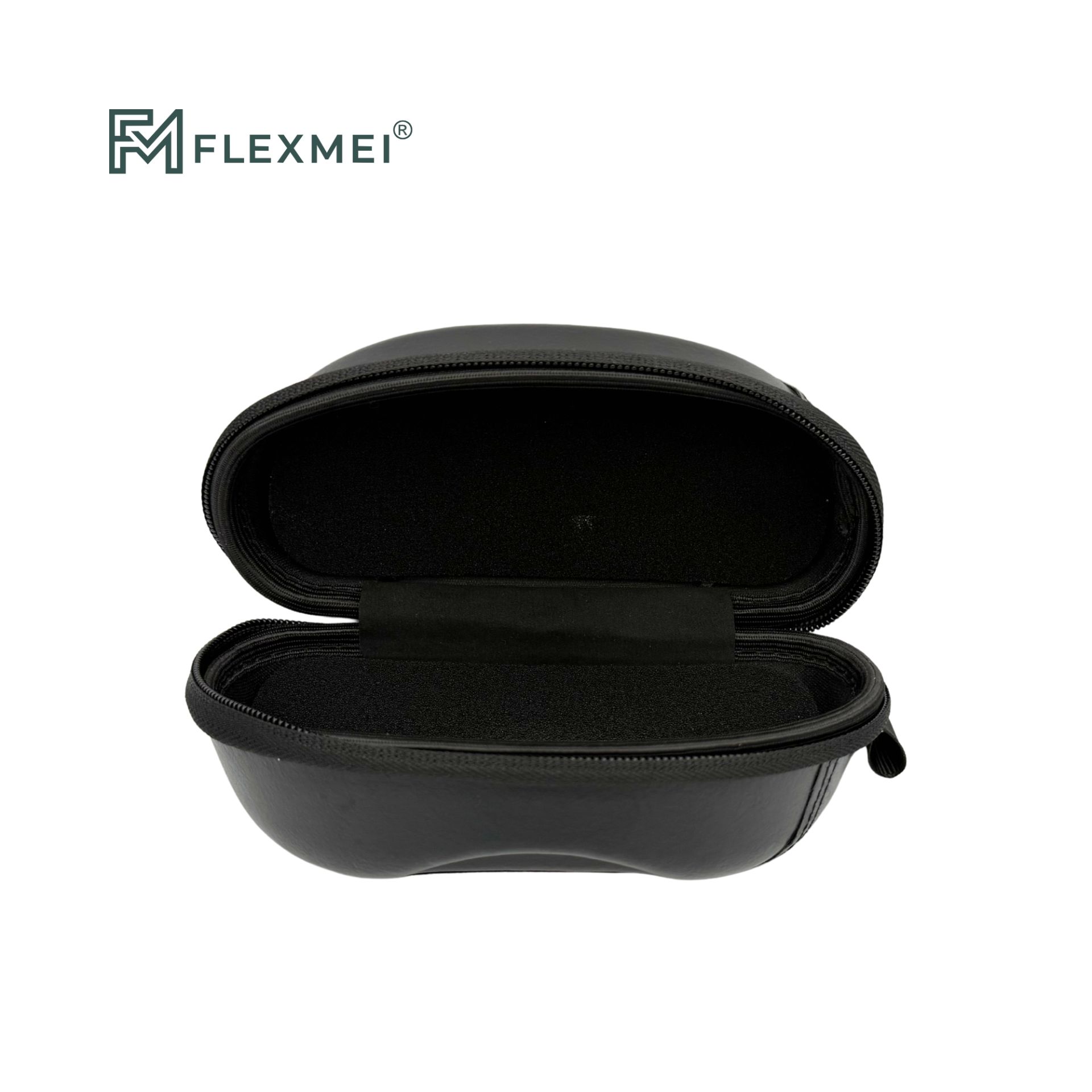 Hand-Laced Leather Eyewear Case-Black
