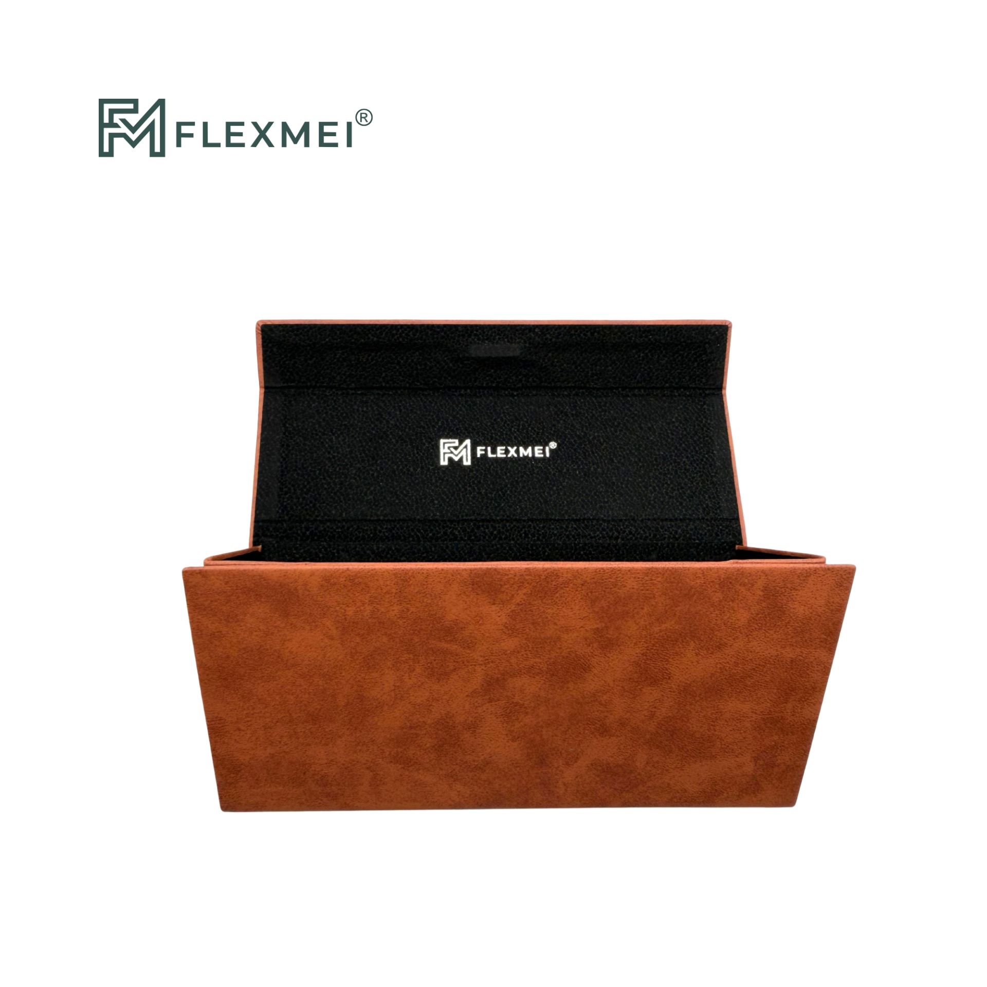 Recycled PU Folding Eyewear Case-Brown