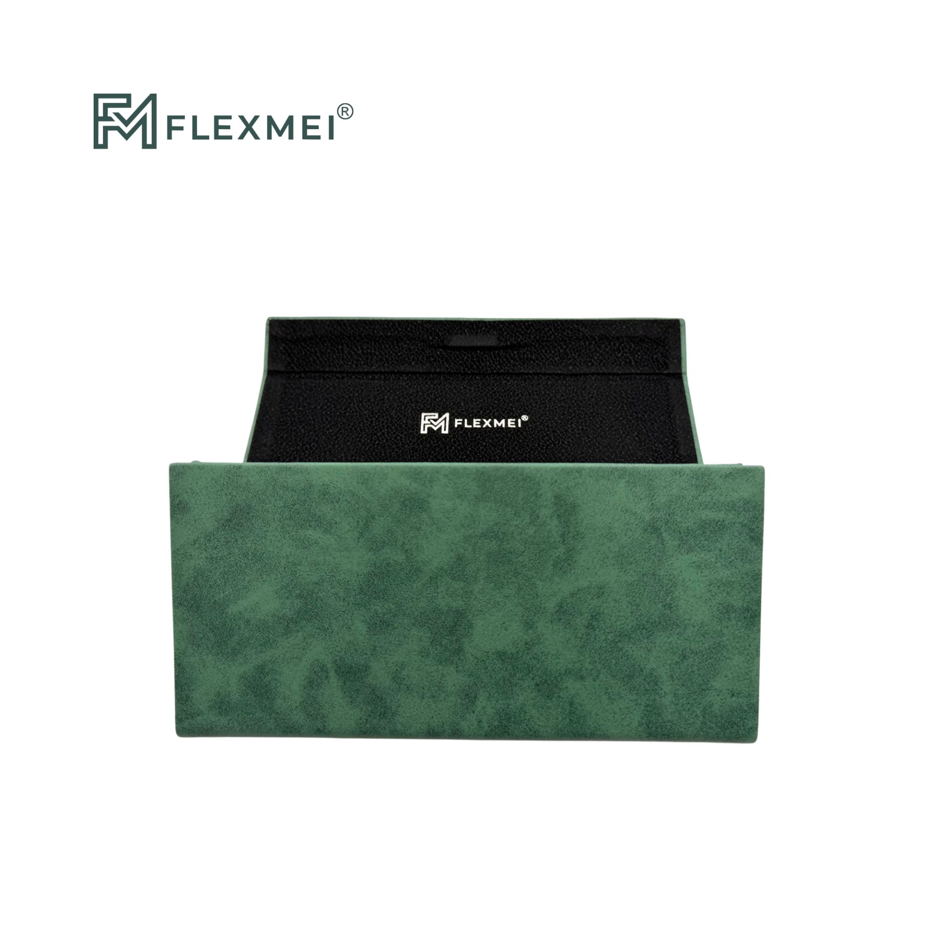 Recycled PU Folding Eyewear Case-Green