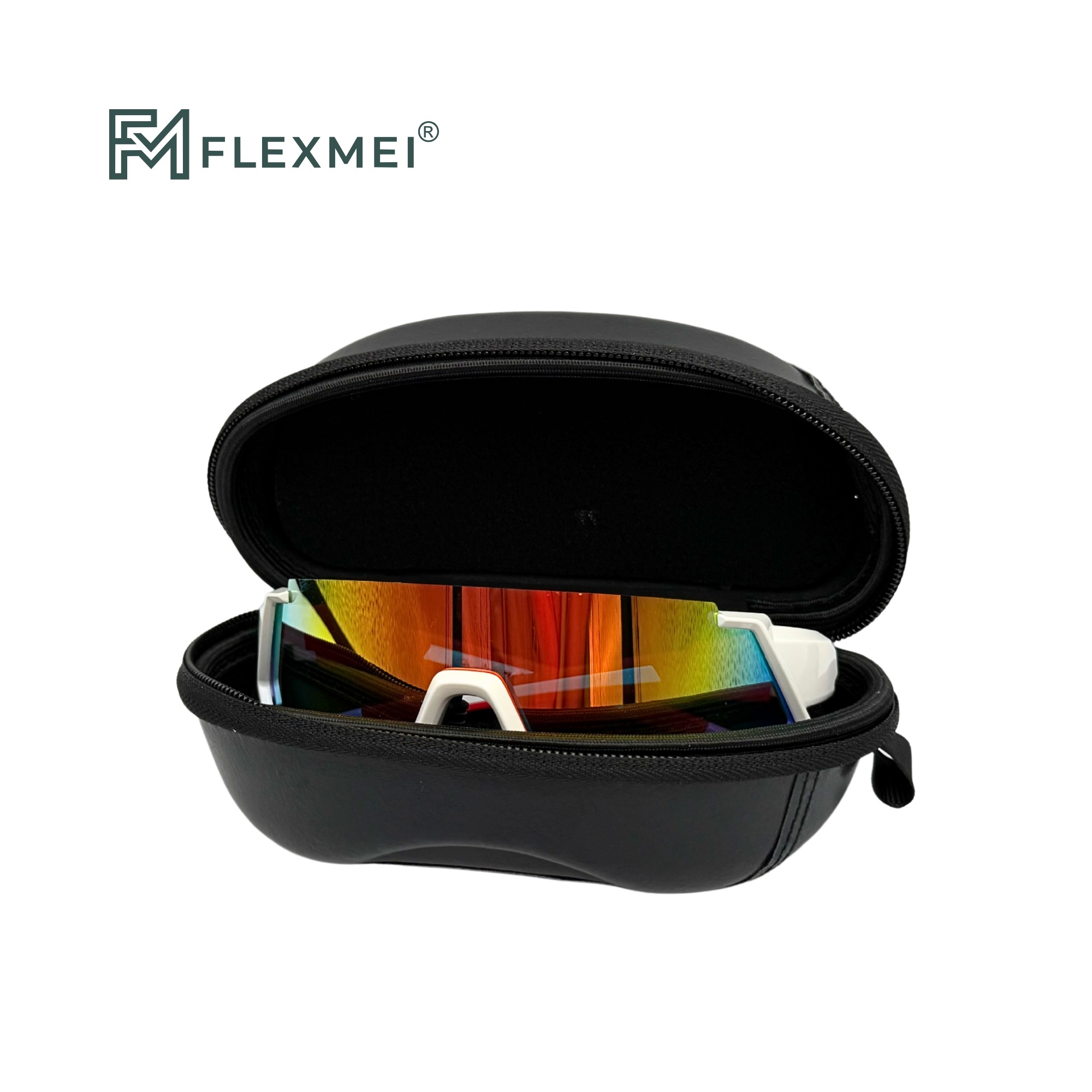 Hand-Laced Leather Eyewear Case-Black