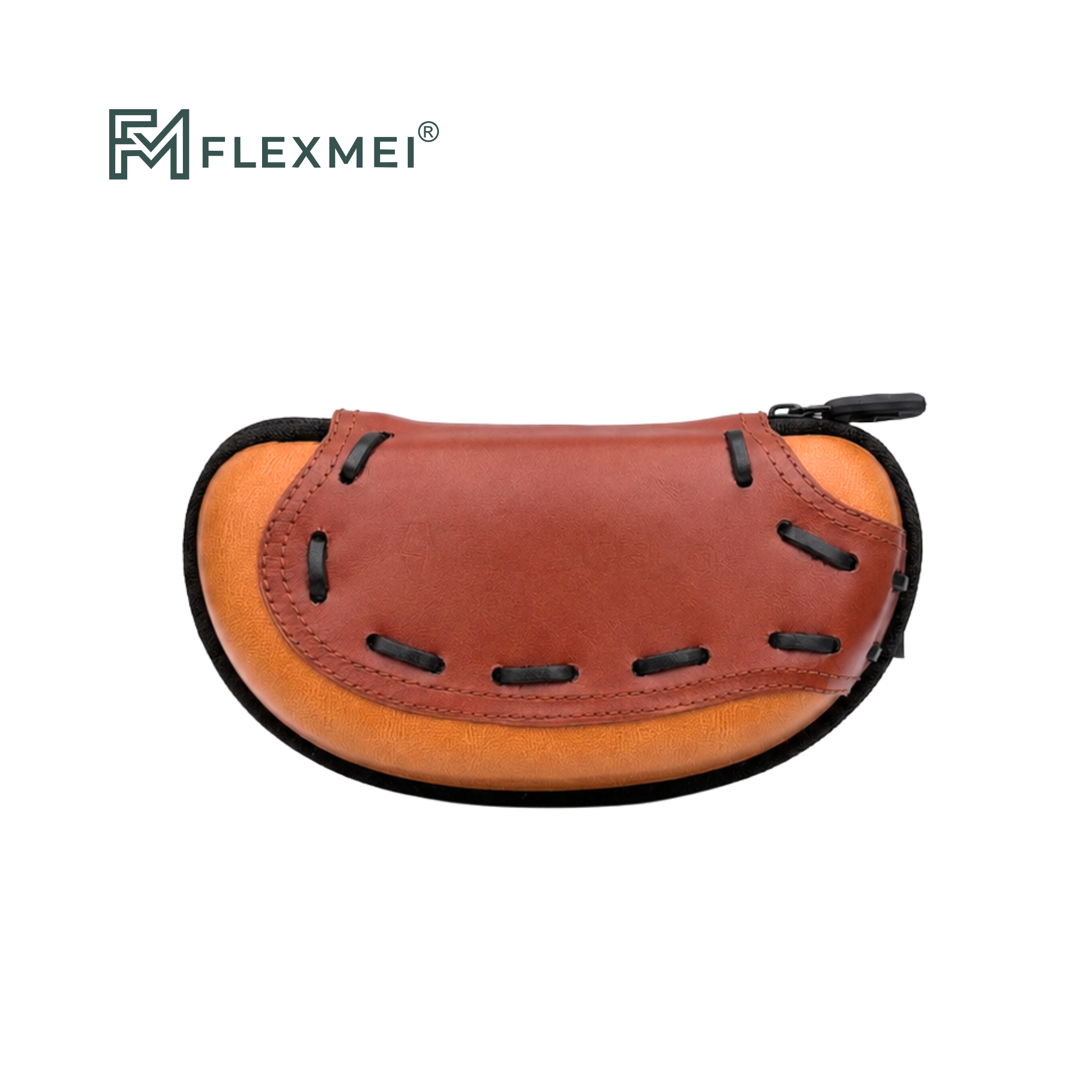 Hand-Laced Leather Eyewear Case-Brown