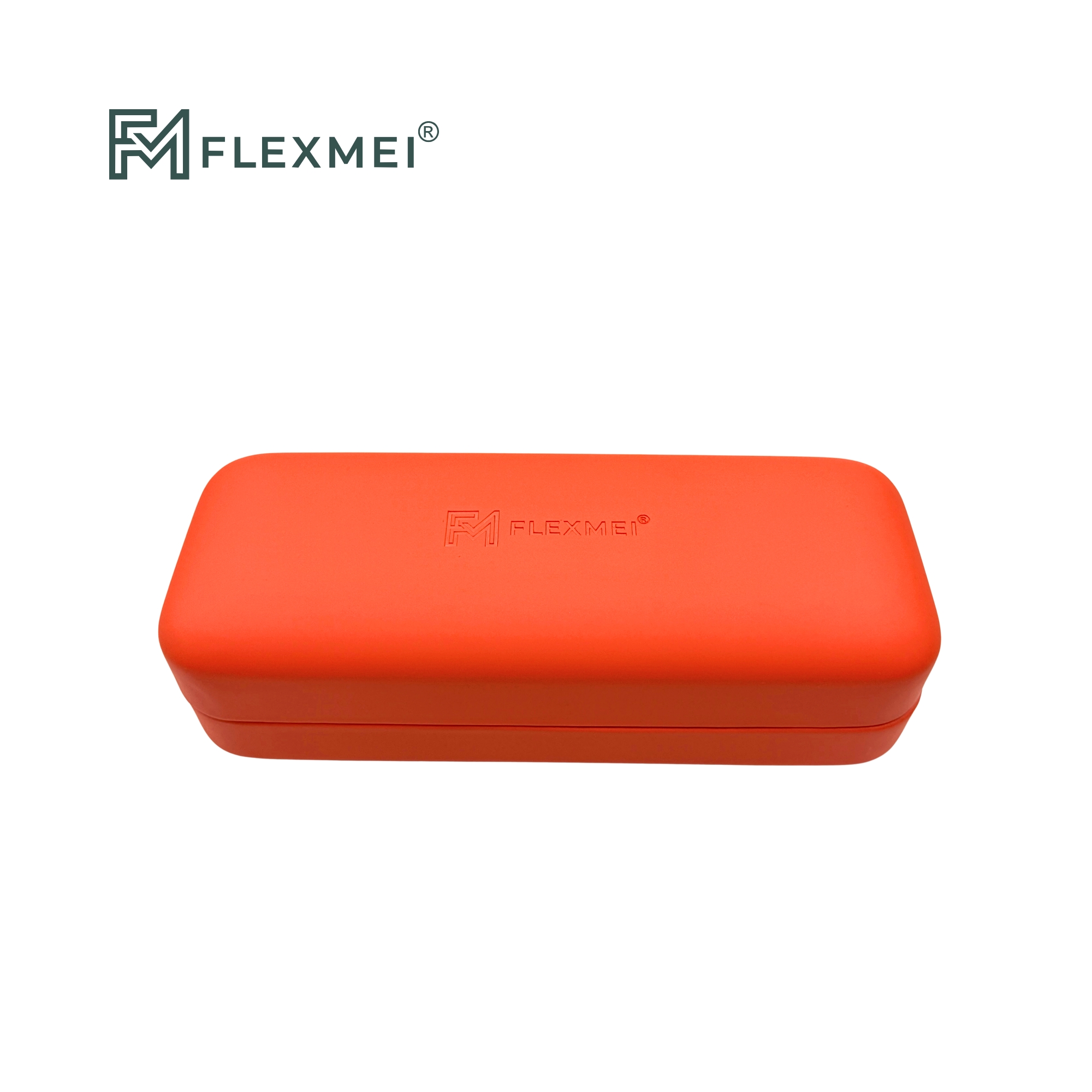 Rounded Oval PU Leather Eyewear Case-Orange
