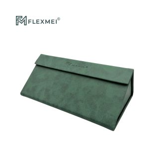Recycled PU Folding Eyewear Case-Green