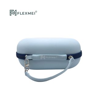 Oval Carry Case with Buckle-Secured Zipper