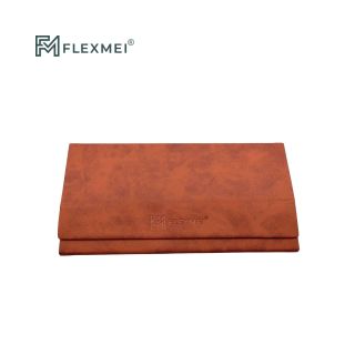 Recycled PU Folding Eyewear Case-Brown