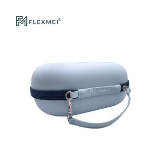 Oval Carry Case with Buckle-Secured Zipper