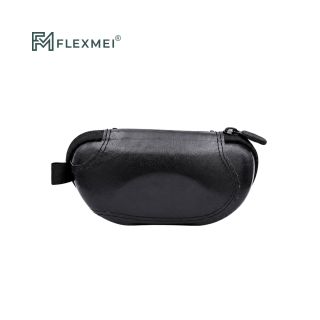 Hand-Laced Leather Eyewear Case-Black