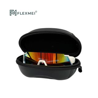 Hand-Laced Leather Eyewear Case-Black