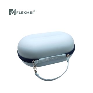Oval Carry Case with Buckle-Secured Zipper