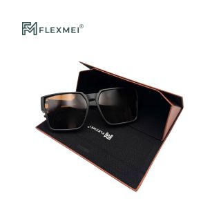 Recycled PU Folding Eyewear Case-Brown
