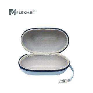 Oval Carry Case with Buckle-Secured Zipper