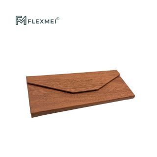 Wood-Grain Triangular Folding Eyewear Case