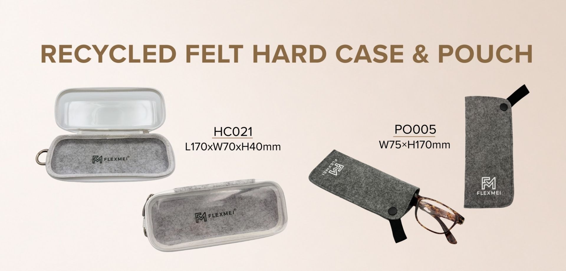 Recycled Felt Hard Cases and Pouch